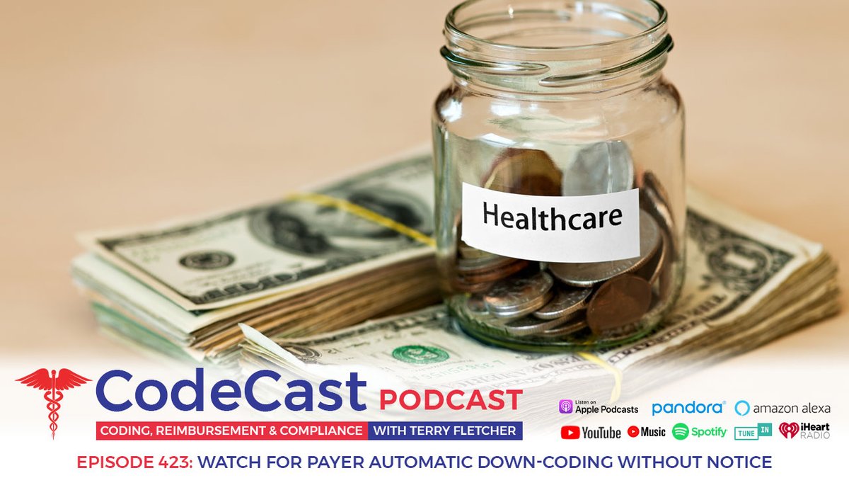 TerryCoder1's tweet image. Across the country, payers are quietly down-coding E/M visits,  no ADRs, no notices, just reduced reimbursements based on algorithms instead of your documentation. 😒

In today’s CodeCast episode, Terry breaks down what’s really happening, why it matters, and what you can do…