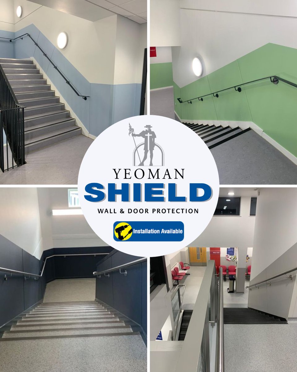 YeomanShield's tweet image. 🏢 Busy stairs? Keep them safe and looking great! Get the perfect combination of wall protection and handrails — ideal for high-traffic areas.

From hospitals to offices, staircases are no longer a weak spot — they’re a protected and safe 👉 zurl.co/wmcqN