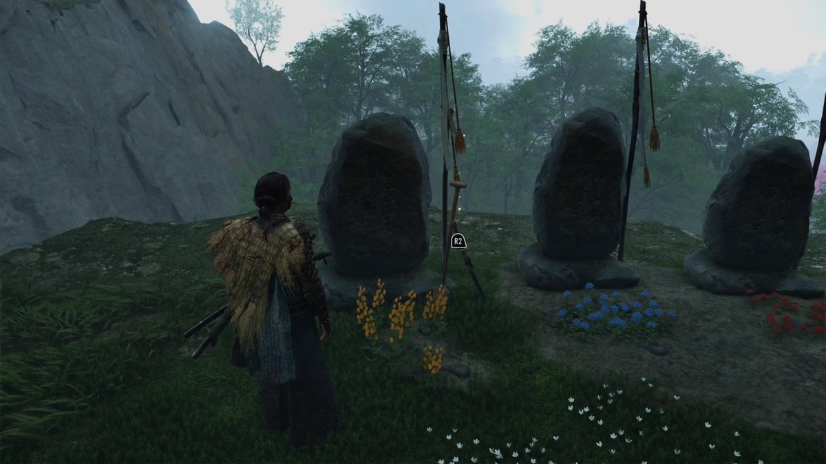 LuisFansitodeOp's tweet image. Referencia bastante genial en Ghost of Yotei al cómic de The Last Ronin 
Hay una misión de cazarrecompensas sobre el único sobreviviente de 4 hermanos y sus tumbas tienen flores azules,púrpura y rojas (Leo,Rafa,Donnie)
Al final Atsu cava una última tumba con flores color naranja