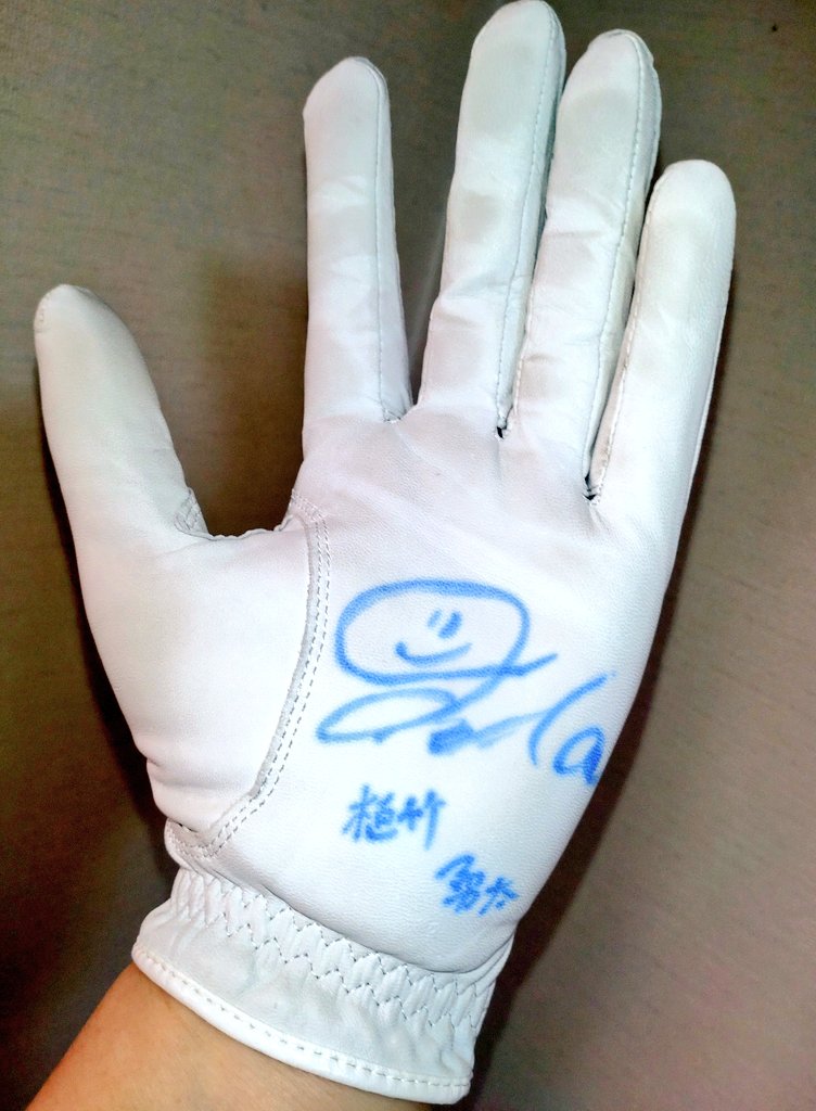 SRIXON 天然皮革 羊革 #植竹勇太 プロ直筆サイン入り実使用グローブ