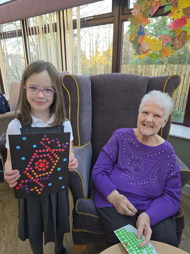 CastlehillPri's tweet image. #communityunity school group continued our intergenerational work with residents at Buchanan House Care Home in Bearsden. Residents and staff gave our pupils such a warm welcome. #article12 #pupilledlearning @unicef #RRSA
