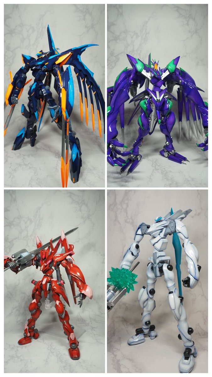 chkin0105's tweet image. モデロイドのファフナー全機の写真並べてみた
ここにマークフィアー改アバドンとアズライールが追加されると思うとワクワクが止まらない！！！

#蒼穹のファフナー
#MODEROID