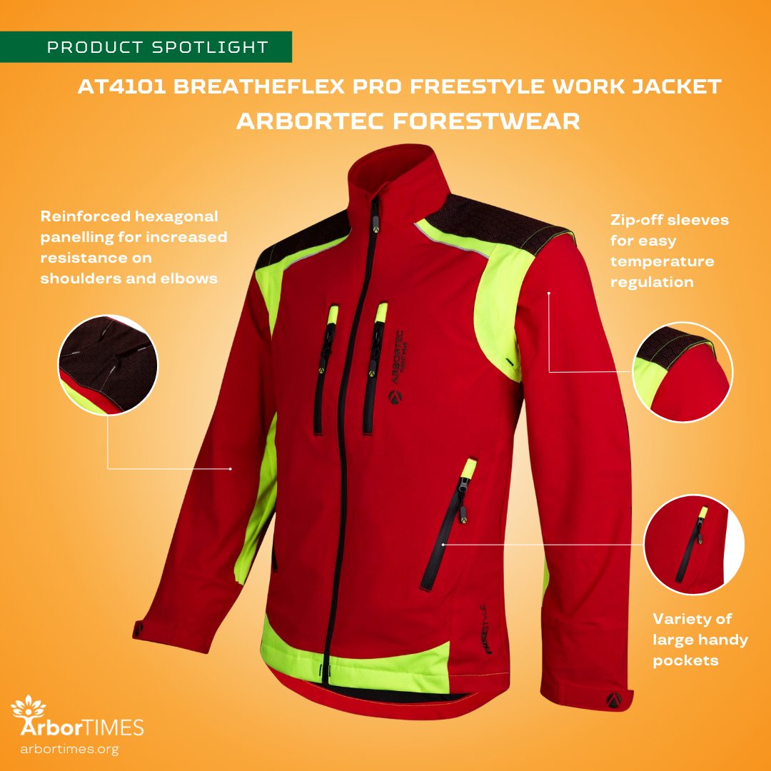 ArborTimes's tweet image. This issue&apos;s Product Spotlight column featured the AT4101 Breatheflex Pro Freestyle Work Jacket from Arbortec Forestwear.

Check out even more great products at na2.hubs.ly/H02cCCb0!

#arbortimes #productspotlight #treecare #forestryequipment #equipment #safety