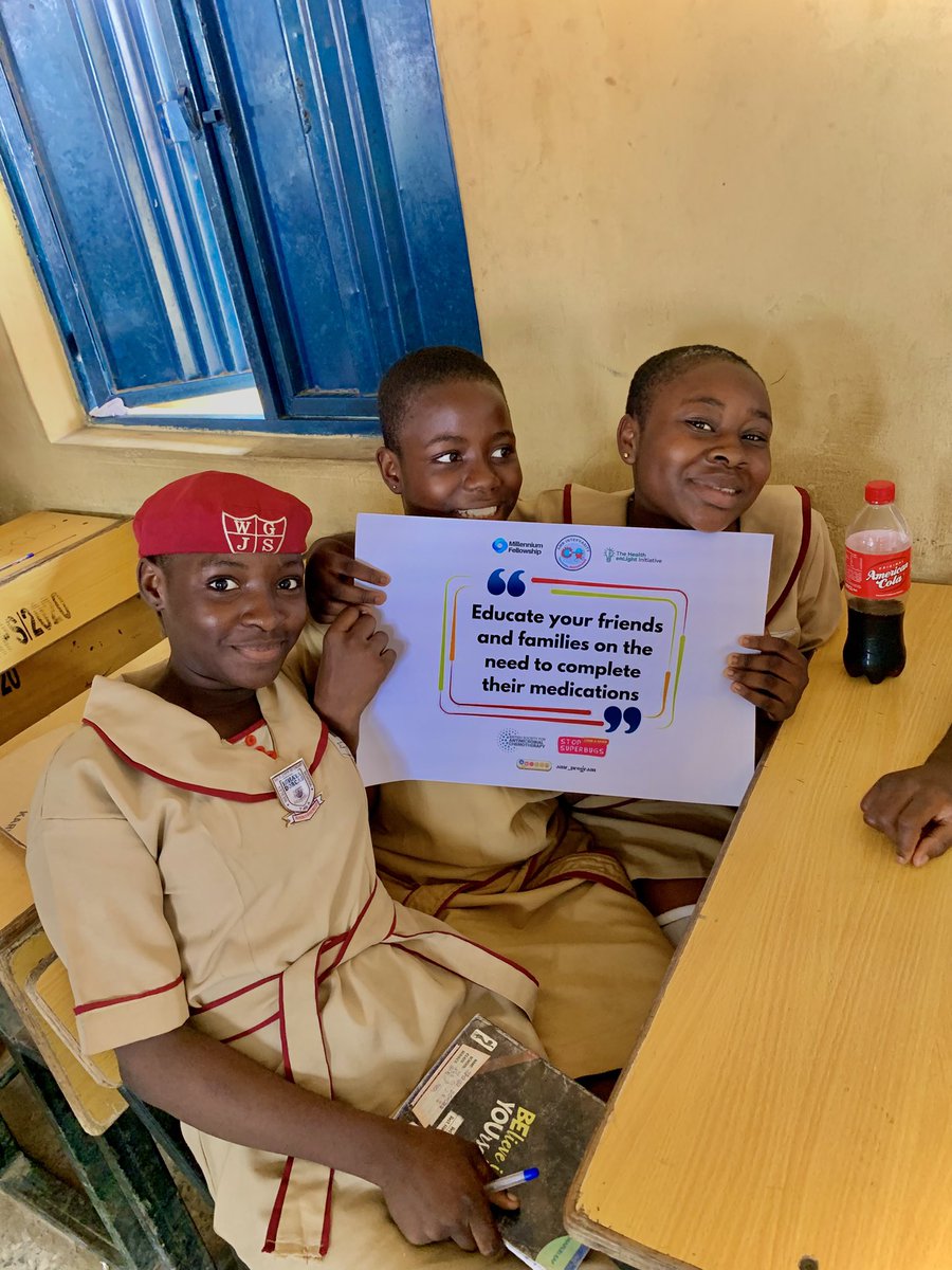 TheHLInitiative's tweet photo. In commemoration of the #WorldAntimicrobialAwarenessWeek (WAAW), The Health enLight Initiative (HLI) in collaboration with the Millennium Fellows, University of Lagos Chapter, organized an impactful antimicrobial resistance (AMR) awareness outreach for students in Yaba, Lagos. https://t.co/3GroCSqrHC