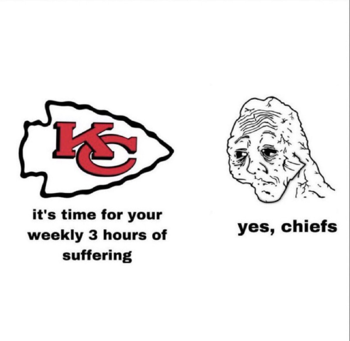 StacieAlim's tweet photo. @LocalLegendCoop Chiefs fans created this meme too https://t.co/S9FrM8CmXL