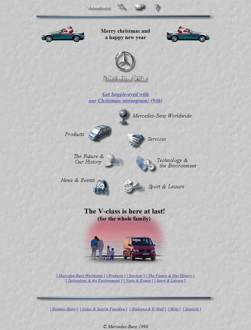 WebDesignMuseum's tweet image. Mercedes-Benz website in December 1996

#WebDesignHistory