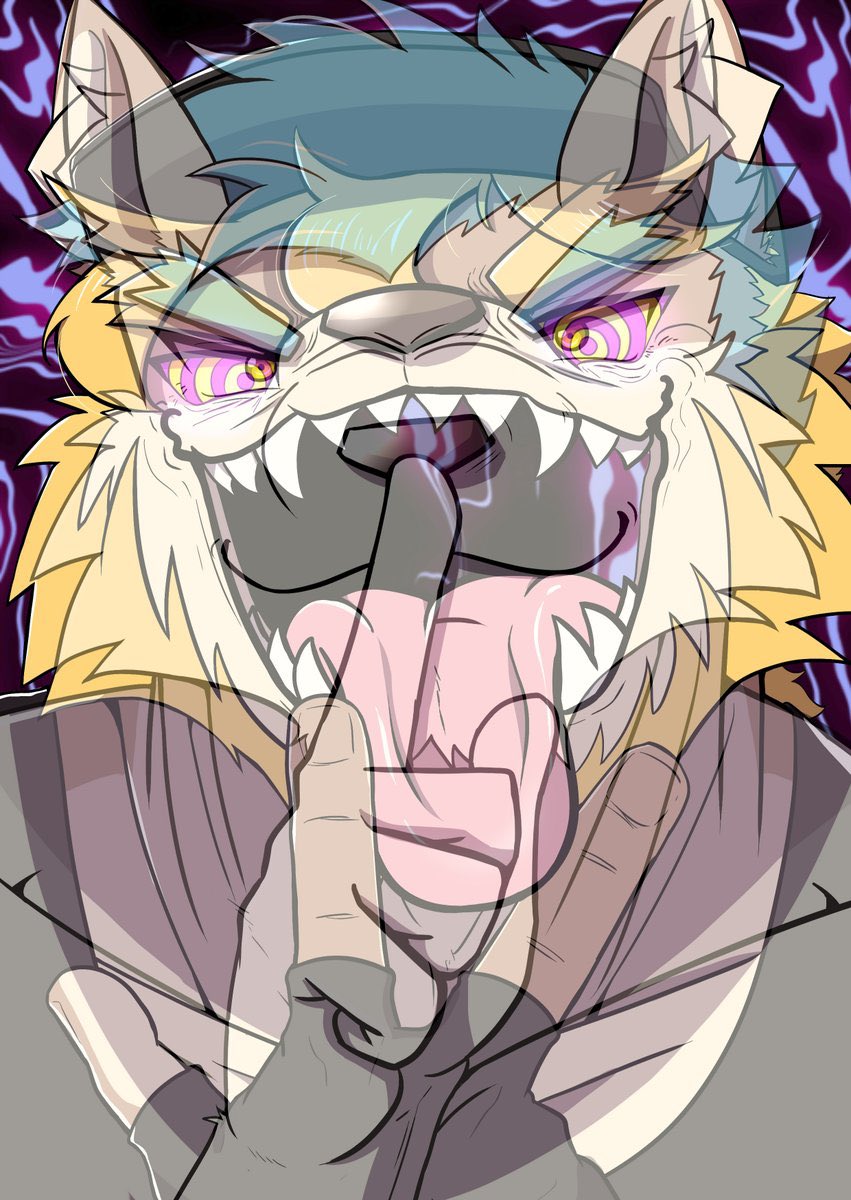 CreamdogYuhan's tweet photo. #hypnovember        
day26【眼睛】
加了一点皮物的要素，满足了 @The_ZipperWolf 想穿我的愿望）然后加了最喜欢的正面体位~ https://t.co/h8wvhDSekW
