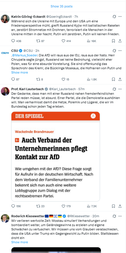 Friedensangst und AFD Panik in einem X Bild: