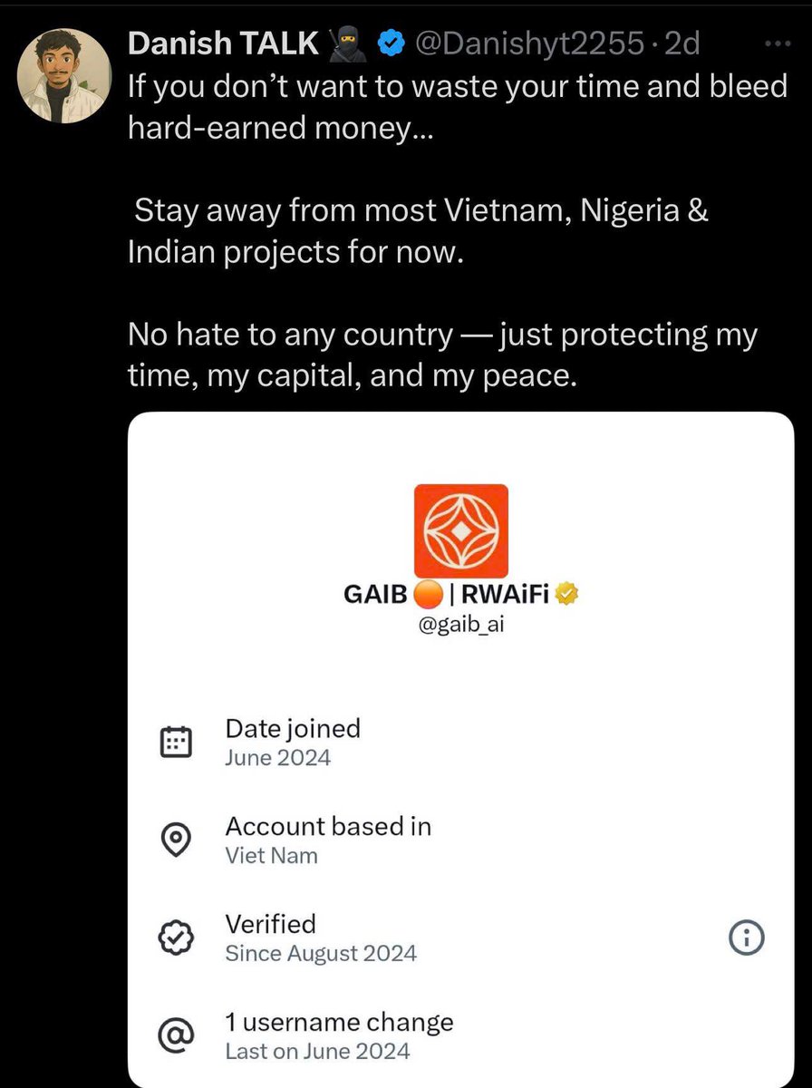 NinjaTrading1's tweet photo. 😱Loạt dự án tiền số Việt Nam "núp bóng" tây ba lô bị lộ khi X cập nhật tính năng công khai vị trí tài khoản user😂
Tính ra anh em Đông Lào cũng giỏi. Trình độ “lóc chain” tuyệt đỉnh khi 1 mét vuông có 10 dự án đến từ VN =)))
#Blockchain #X #cryptocurrentcy https://t.co/FIOYWrhUTZ