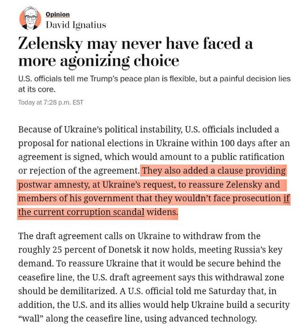 Zelesnky ACEPTA ACABAR CON LA GUERRA de UCRANIA tratando de garantizarse el retiro dorado para él y los suyos sin posibilidad de responder por lo robado. Su empeño se centra en estas horas en garantizarse cómo salir de Ucrania vivo y cargado de millones y oro sin que nadie le