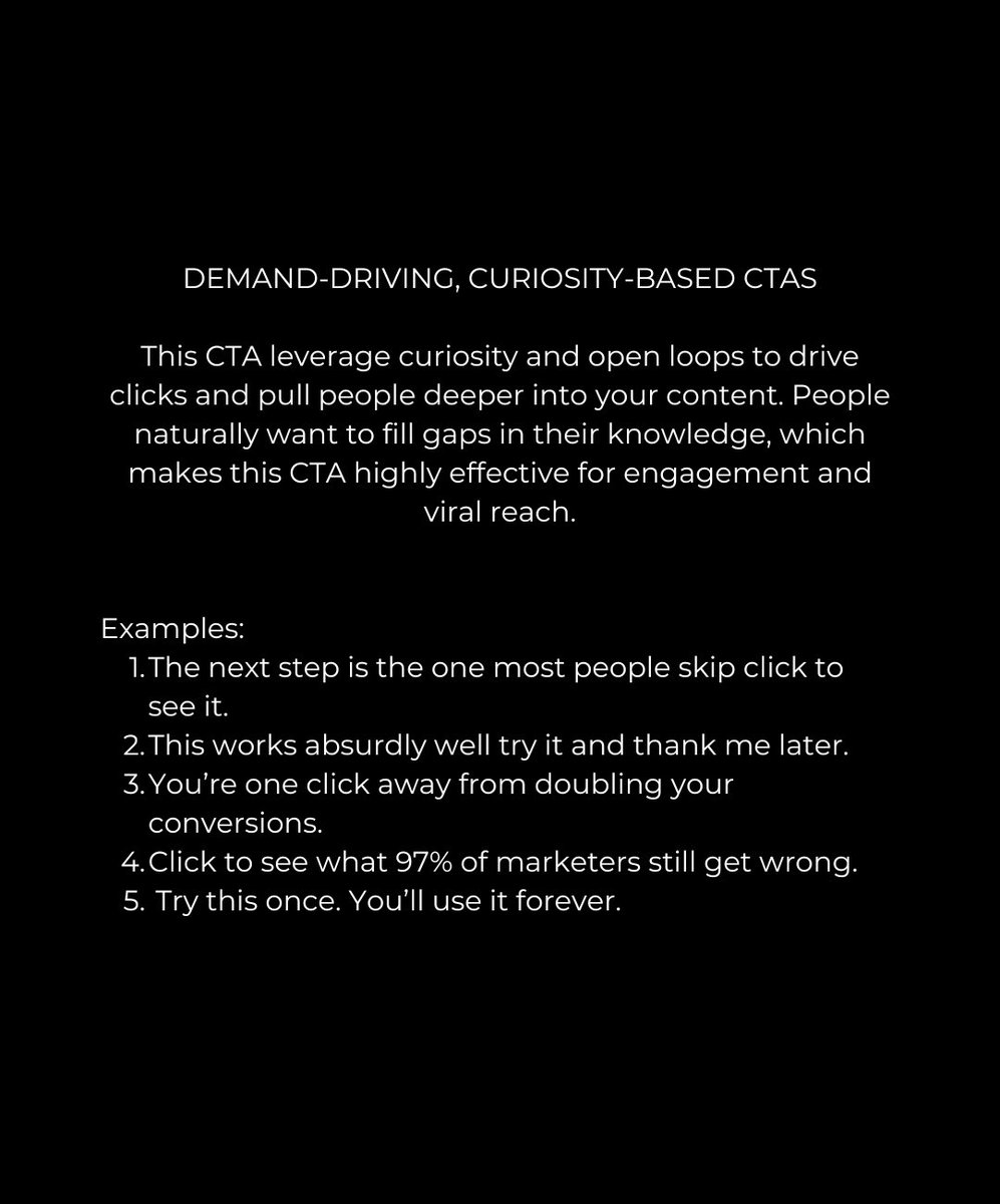 TheEmyChris_'s tweet image. Day 15/16.

Today I focused on CTAs and Conversion!
CTAs drive conversions by turning attention into clicks, leads, or sales. 
I’ll be sharing 4 key CTA categories with examples.

Which one should every copywriter use? 
Comment your best pick👏🏽

#copywriting #100dayschallenge