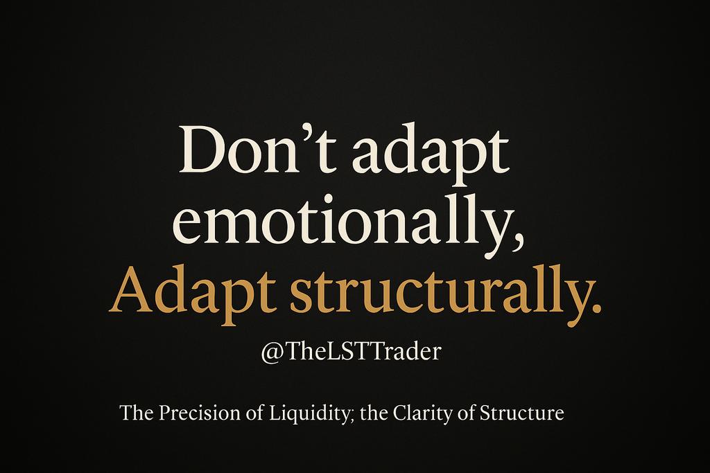 TheLSTTrader's tweet photo. Mid-day flows usually expose who’s in control.

If the levels you marked aren’t being respected, don’t adapt emotionally; adapt structurally.

Precision comes from reacting to what’s real, not what you hoped for.

#SmartMoneyConcepts #OrderFlow #LiquidityMap #RiskManagement https://t.co/RGUnIMHFOi