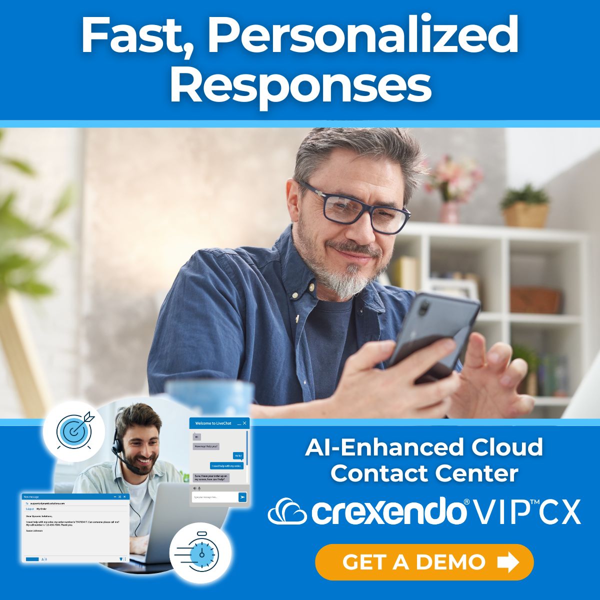Crexendo's tweet image. Deliver faster, smarter customer service with #Crexendo VIP #CX 🌟

AI-powered call &amp;amp; meeting summaries + Voice AI Studio help your team focus on what matters: 𝘳𝘦𝘢𝘭 𝘤𝘶𝘴𝘵𝘰𝘮𝘦𝘳 𝘤𝘰𝘯𝘯𝘦𝘤𝘵𝘪𝘰𝘯𝘴.

Try it today: bit.ly/459eWjK

#ContactCenter #GenAI