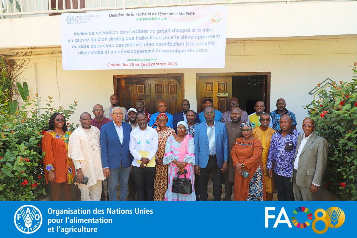 #Coyah, atelier de validation des outils techniques pour opérationnaliser le #Plan_Stratégique_Halieutique_2023_2027, 2 ans après la table ronde.
Objectif : gouvernance, sécurité alimentaire &amp; durabilité des ressources. 
#PêcheDurable
#SécuritéAlimentaire
#ÉconomieBleue