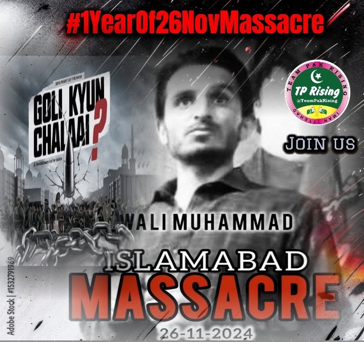 A tragedy on 26 Nov demands more than memory — it demands justice. We stand with the victims and demand a full, impartial inquiry. 

#1YearOf26NovMassacre
<a href="/TeamPakRising/">TeampakRising 🇵🇰</a>