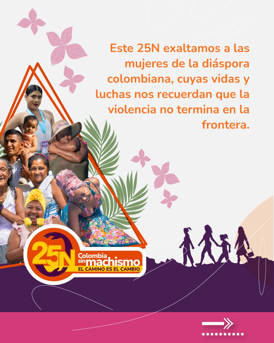 EmbajadaColEsp's tweet image. En este 25N, desde la Cancillería reafirmamos que la dignidad y los derechos de las mujeres no tienen fronteras.
Acompañamos y protegemos a las colombianas en el exterior y a las mujeres migrantes, porque toda movilidad humana debe ser libre de violencias. #ColombiaSinMachismo