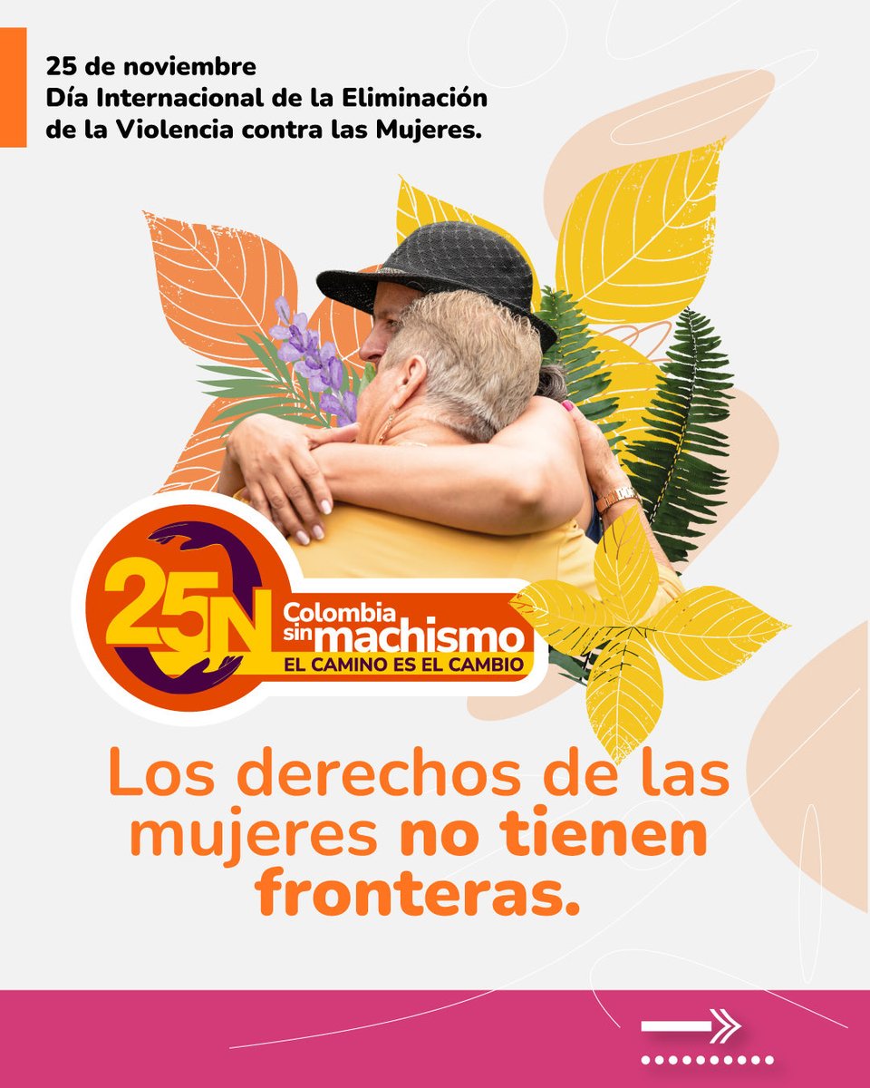 EmbajadaColEsp's tweet image. En este 25N, desde la Cancillería reafirmamos que la dignidad y los derechos de las mujeres no tienen fronteras.
Acompañamos y protegemos a las colombianas en el exterior y a las mujeres migrantes, porque toda movilidad humana debe ser libre de violencias. #ColombiaSinMachismo