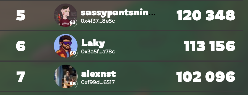 "What are your main goals in life Laky?

-Hmm right now i'm really focused on climbing <a href="/ppuffins/">Puffins</a> leaderboard"