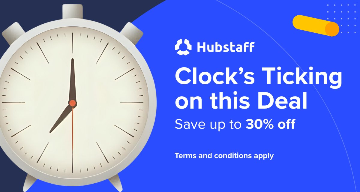 Track time, manage payrolland  see how work’s getting done—without micromanaging.
Hubstaff is up to 30% off this week only.
Lock in the deal now: hubs.li/Q03VL1m90

*Valid for new customers only. Terms and conditions apply. 

#BlackFriday #TimeTracking #ProductivityTools
