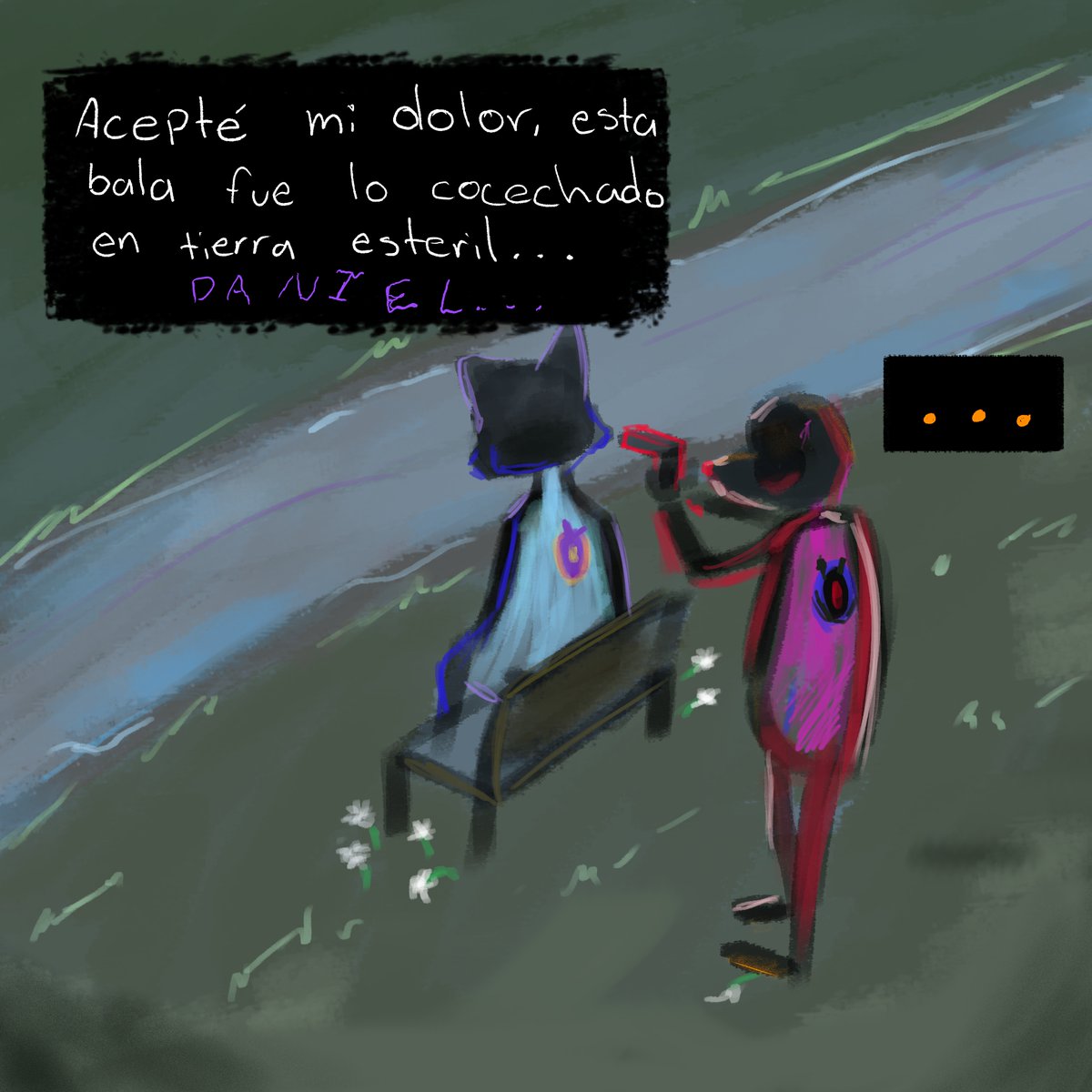 SpiritFoxKusu's tweet image. - Una banca para dos.

intento de expresarme