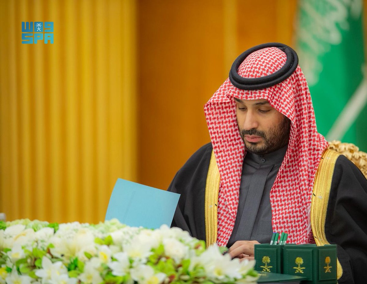 spagov's tweet image. سمو #ولي_العهد يرأس جلسة #مجلس_الوزراء في الرياض.
#واس
