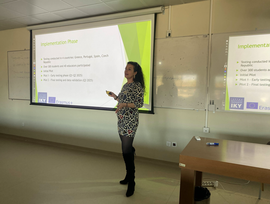 SQLab_UPatras's tweet photo. 🎉 The #GUESSproject Multiplier Event was successfully completed!
Thank you to everyone who joined us on 14/11/2025 at @upatras to explore gamified tools supporting environmental sustainability 🌿🎮
 📸 Highlights below!
#ErasmusPlus #Sustainability #Gamification #Innovation https://t.co/ZPdGKSTVB5