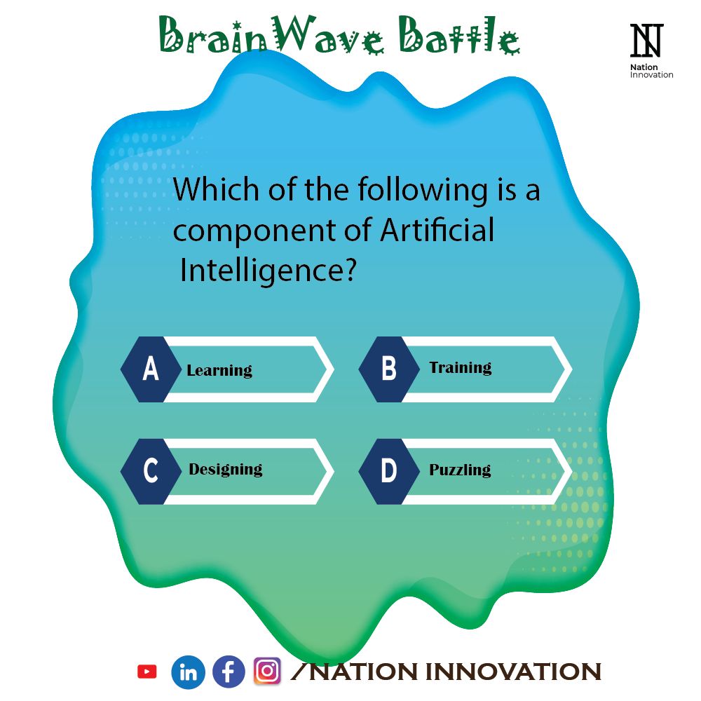supportNationin's tweet image. 🧠 BrainWave Battle Time with Nation Innovation! Artificial Intelligence is everywhere — but do you know its core components? 

Drop your answer below 👇
A | B | C | D

#NationInnovation #AIQuiz #TechTrivia #ArtificialIntelligence #FutureTech #DailyQuiz #TechCommunity