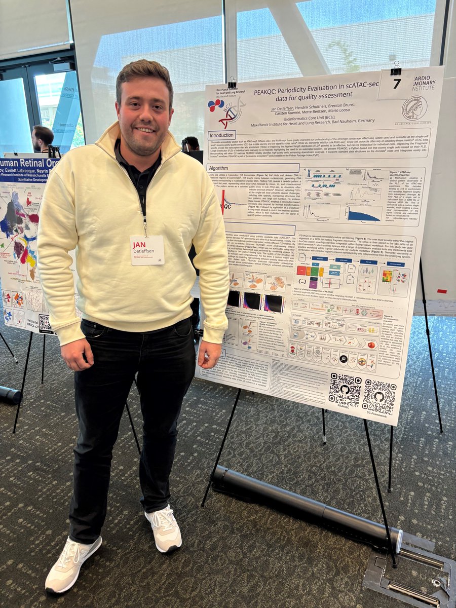 loosolab's tweet photo. Excited to share that Jan was presenting a poster on our PEAKQC package and the sc-framework at the scverse Conference in Stanford, California @scverse_team https://t.co/GHIs3BClmy