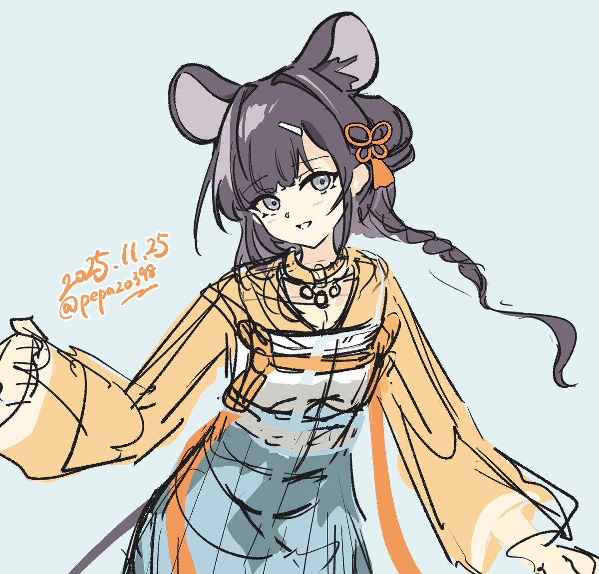 pepazo398's tweet image. #アークナイツ版深夜の真剣お絵かき60分一本勝負 
ルトナダさん(+10min)