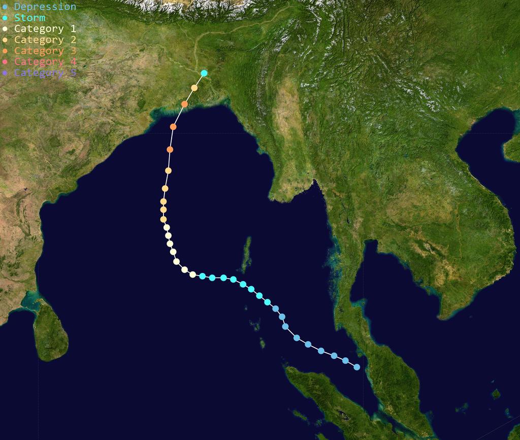 yunyan350's tweet image. #tropicalcyclone
#Cyclonestorm
#IndianOcean
這應該是自1988年相同編號之後新世紀首個在馬六甲海峽內生成的氣旋風暴，它與颶風、颱風、氣旋/旋風一致都是熱帶氣旋家族的一員，但不過它的強度目前剛剛夠格TS標準，後續它將會在馬六甲海峽內滯留一段時間。