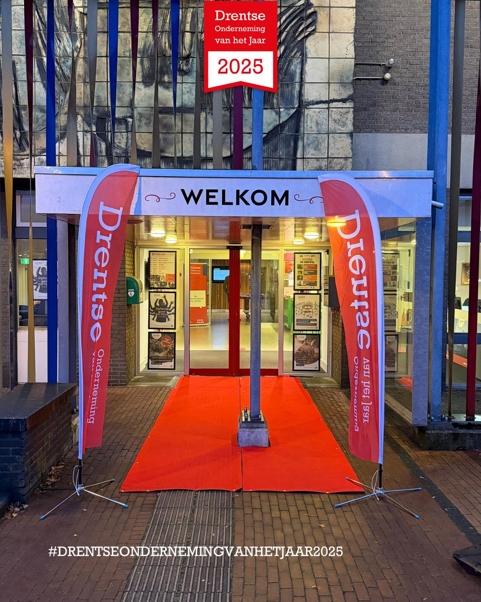 Vandaag is de dag! 🎉 De spanning loopt op, want vanavond verzamelen de genomineerden zich in Ogterop voor de finale van De Drentse Onderneming van het Jaar.  Wie denk jij dat er met de winst vandoor gaat? 🏆