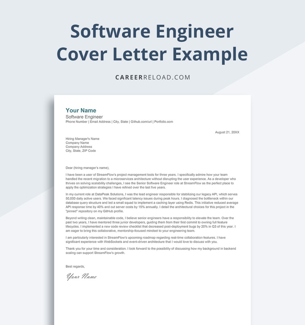 CareerReload's tweet image. Software Engineer Cover Letter Examples &amp;amp; Template
👉 careerreload.com/software-engin…

#SoftwareEngineer #CoverLetter #CoverLetterExamples #SoftwareDeveloper