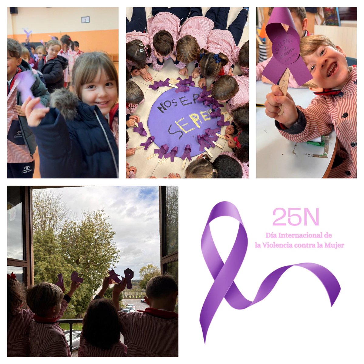 codemagijon's tweet image. En Infantil @codemagijon alzamos la voz con convicción: Juntos, cambiamos el mundo #25N 🟣 #PlandeConvivencia #SomosCodema