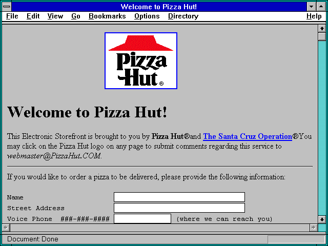 WebDesignMuseum's tweet image. Web Design trends in 1995

– Apple  
– Adobe
– Pizza Hut
– Netscape

#WebDesignHistory