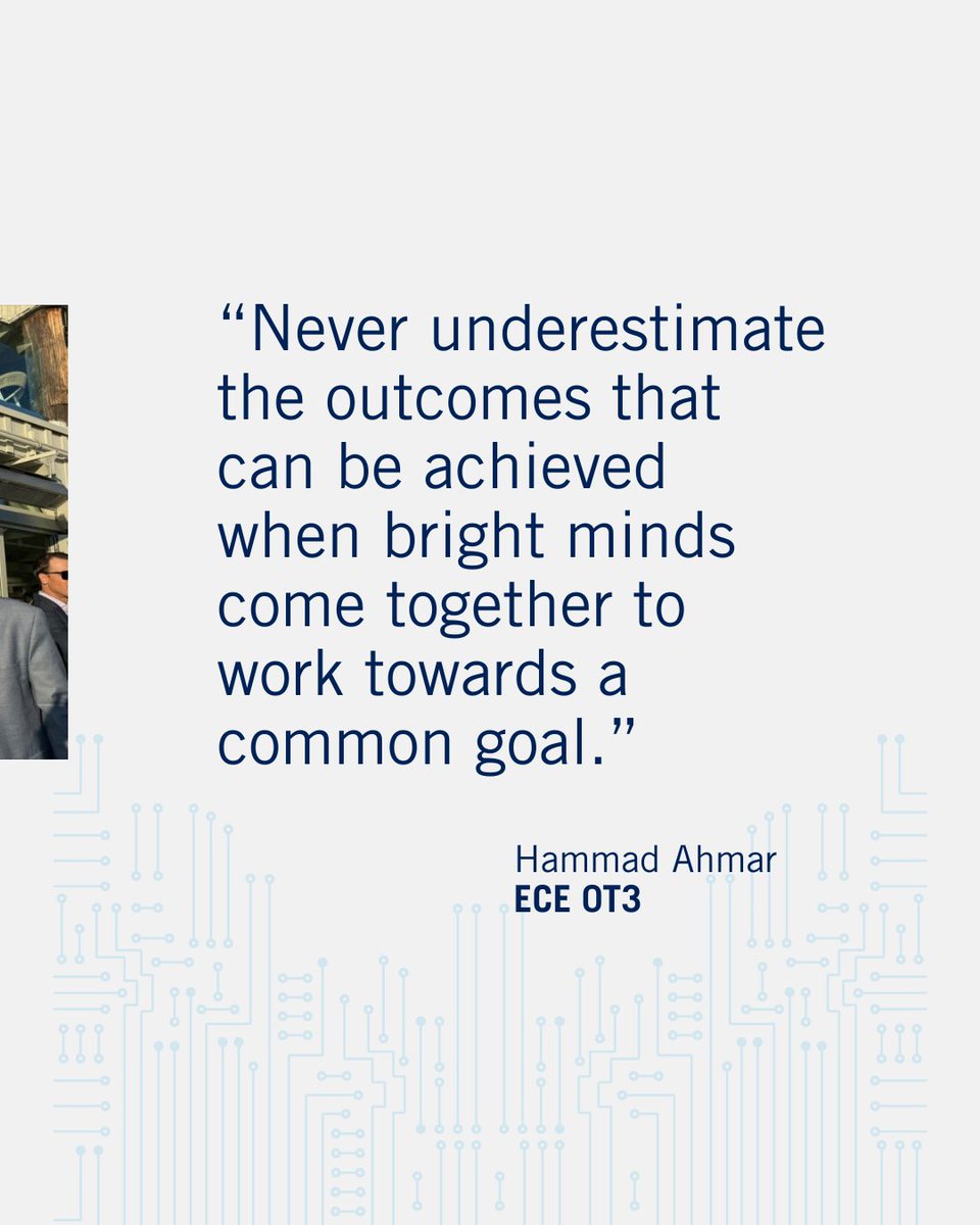 eceuoft's tweet image. Drawn to U of T for its world-class engineering community and urban energy, Hammad Ahmar&apos;s (ECE 0T5 + PEY) time in ECE taught him one lasting lesson: &quot;...never underestimate what bright minds can achieve together.&quot;
#eceuoft #UofTEngineering #UofTAlumni