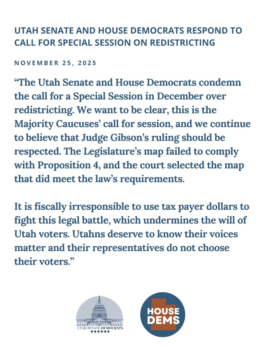 Utah Senate Democrats tweet media