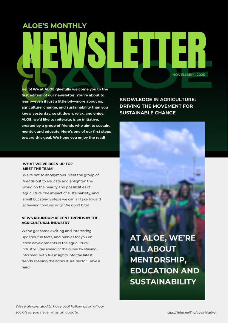 aloeinitiative's tweet image. Our first-ever newsletter just dropped! 🚀
Catch it via the link below and subscribe to  get it right in your emails.

open.substack.com/pub/thealoeini…

#newsletterlaunch #agrinews #sustainability #ecotalk #climateaction #ALOE