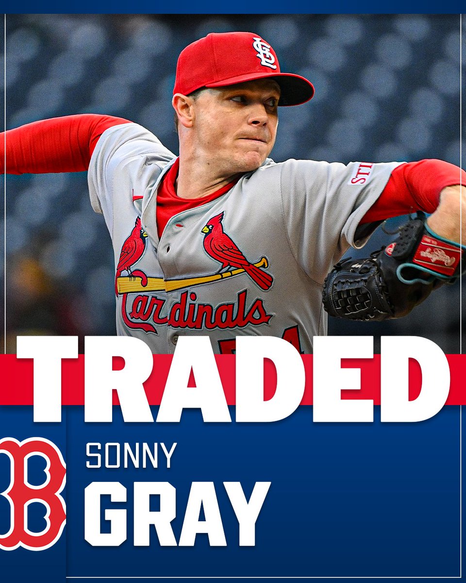 The Red Sox are reportedly acquiring RHP Sonny Gray in a trade with the Cardinals. 