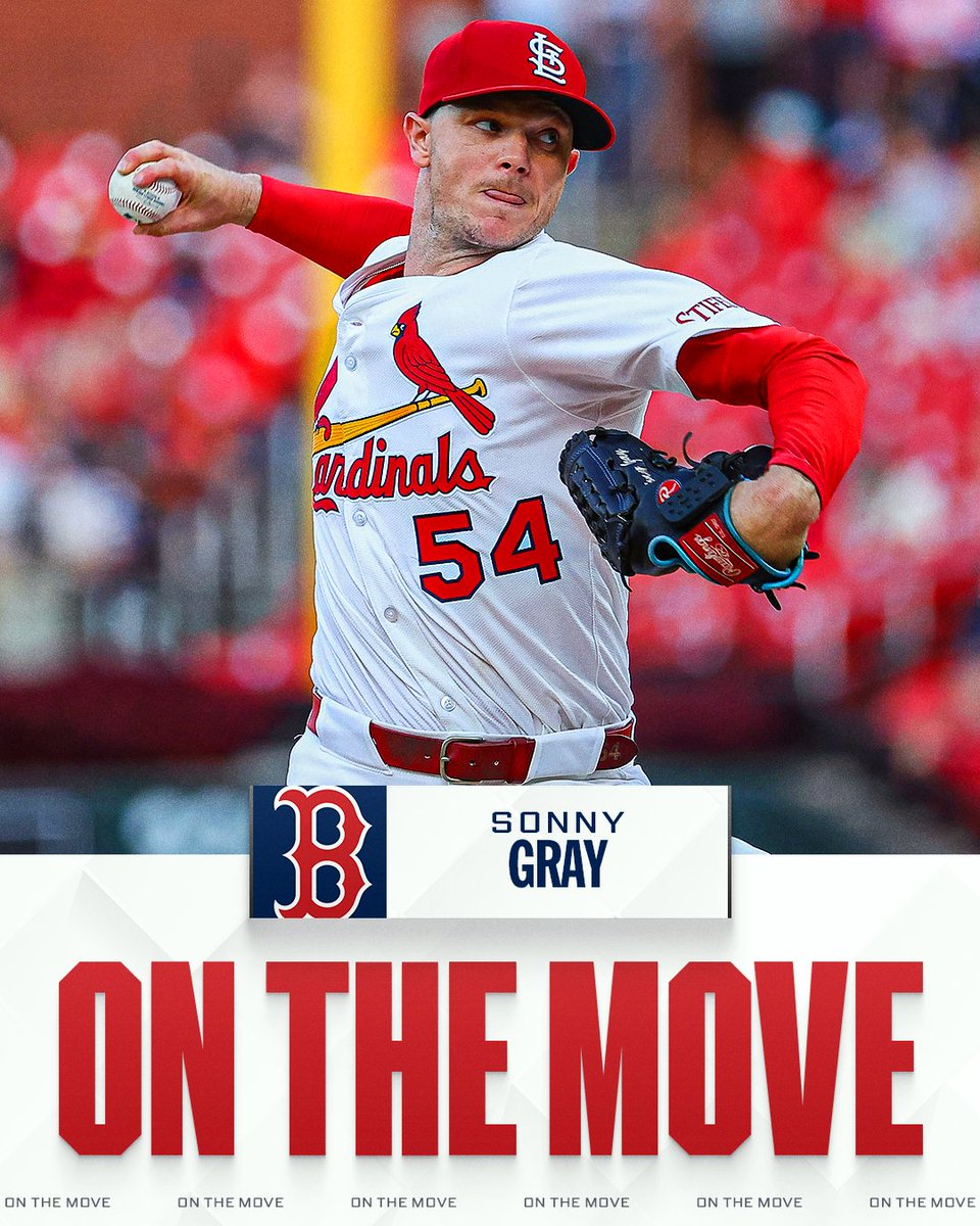 Red Sox reportedly acquire RHP Sonny Gray from Cardinals, per @MLBNetwork insider Jon Heyman. 