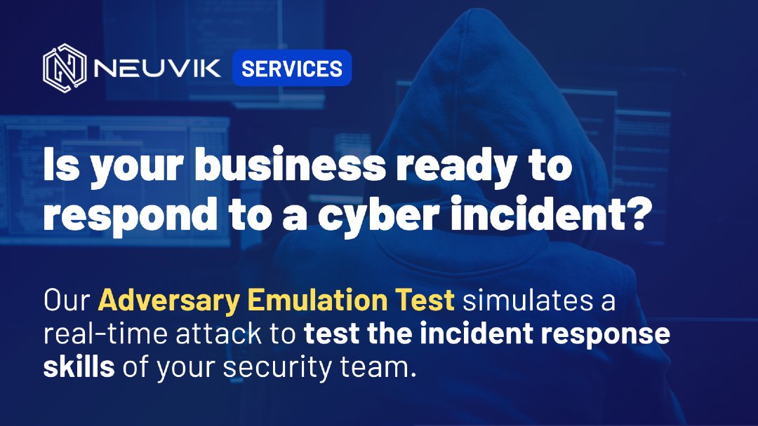 Neuvik's tweet image. Ready for the real fight? Stop guessing about your security posture.

Our Adversary Emulation Assessment tests your people, processes, and technology by mimicking a real attacker&apos;s path from initial access to achieving a goal.

See exactly where your defense fails👉…