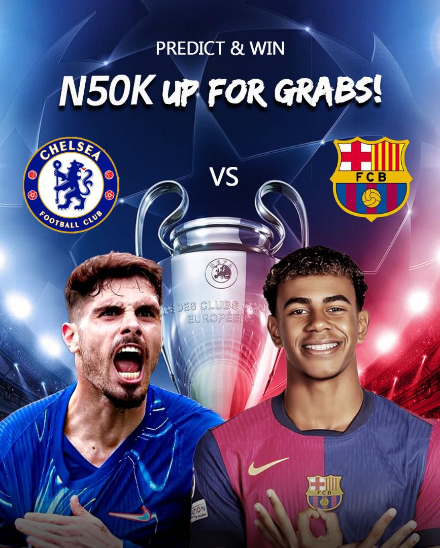 PoojaMedia's tweet image. PREDICT &amp;amp; WIN -
Chelsea vs Barcelona

₦10,000 each to 5 lucky winners who predict the CORRECT SCORE. 

Rules to win: 
- Follow my friends @AxxelaGroup &amp;amp; @atlascoreenergy  
- Comment your predictions with the screenshot. 

Please Note: Predictions end at kick off.
Winners will be…