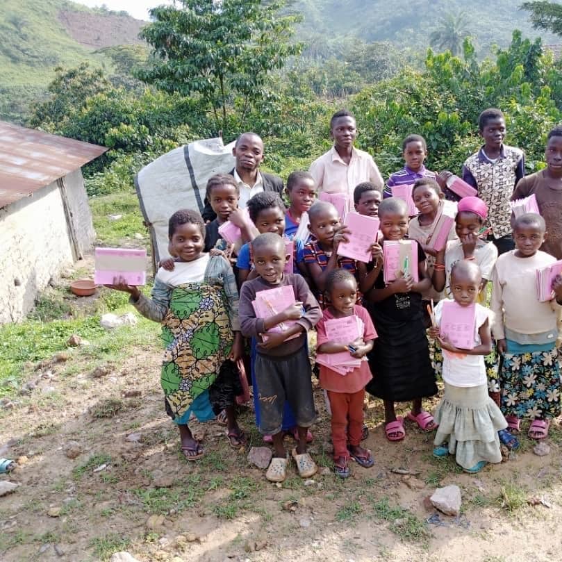 Dimrcongo's tweet image. Provision of scholastic materials to rural helpless children.  We aim to see that rural children have access to education to open them a door for a bright future