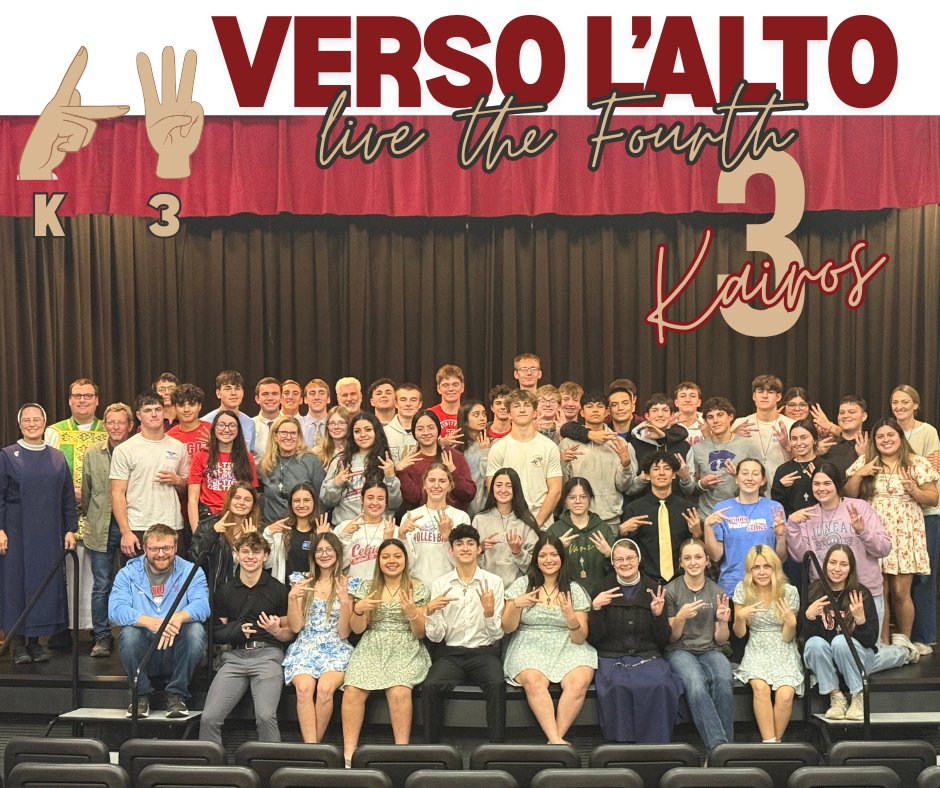 Last week, juniors attended their Kairos retreat (K3). Led by the seniors in the Discipleship class &amp; inspired by St Pier Giorgio Frassati, the retreat emphasized fostering personal relationships with God. Thank you to EVERYONE who contributed  their time, donations, &amp; prayers.