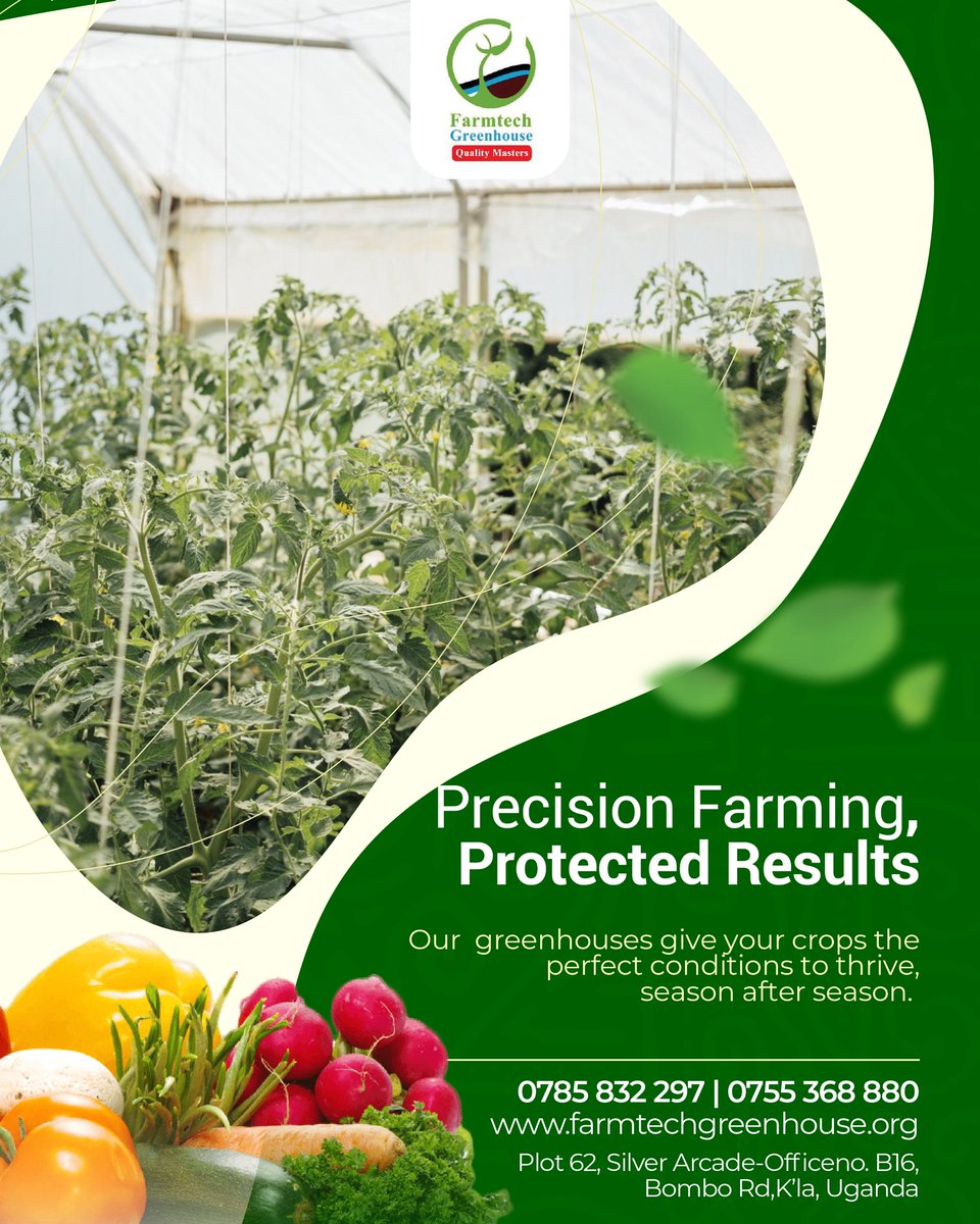 Farmtechuganda's tweet photo. Our greenhouses give your crops the
perfect conditions to thrive, season after season. #SmartFarming https://t.co/D1HbmWGgqx