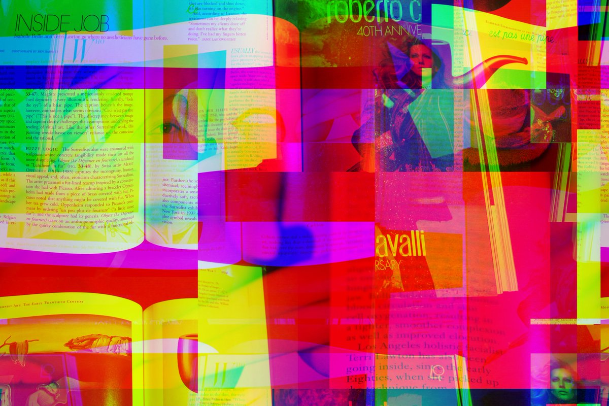 MartaTimmer's tweet image. Congrats Arthemort on finally getting the gig!

It calls for something a little different this time for #ArtTank

A piece from my early glitch research (2011-2012).

I n s i d e  J o b
400 tezos (print included)
1/1

Themes of art, popular culture, and fashion mix in this vibrant…