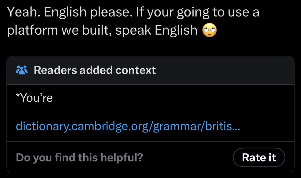 Community notes doing spellcheck now it’s awesome 🐛