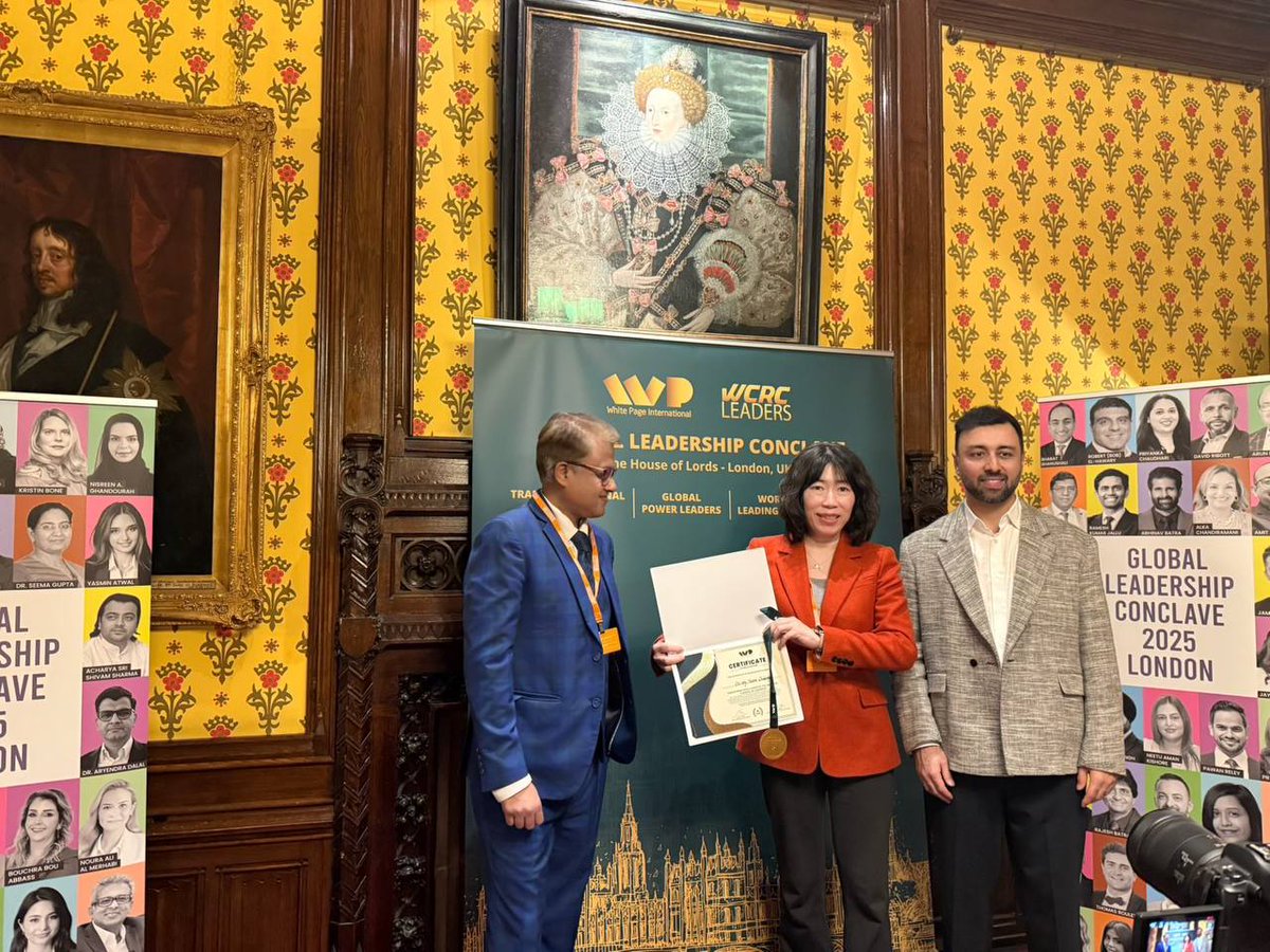 Taiwan_in_UK's tweet photo. Dep. Chiang was invited to the 2025 Global Leadership Conclave at the Houses of Parliament with 100+ int'l leaders🙌
Dep. Chiang said her participation marked growing recognition of Taiwan🇹🇼 in the UK🇬🇧 &amp; thanked friends around the world for supporting Taiwan.

📷White Page Int'l https://t.co/w6D6Mz0XBO