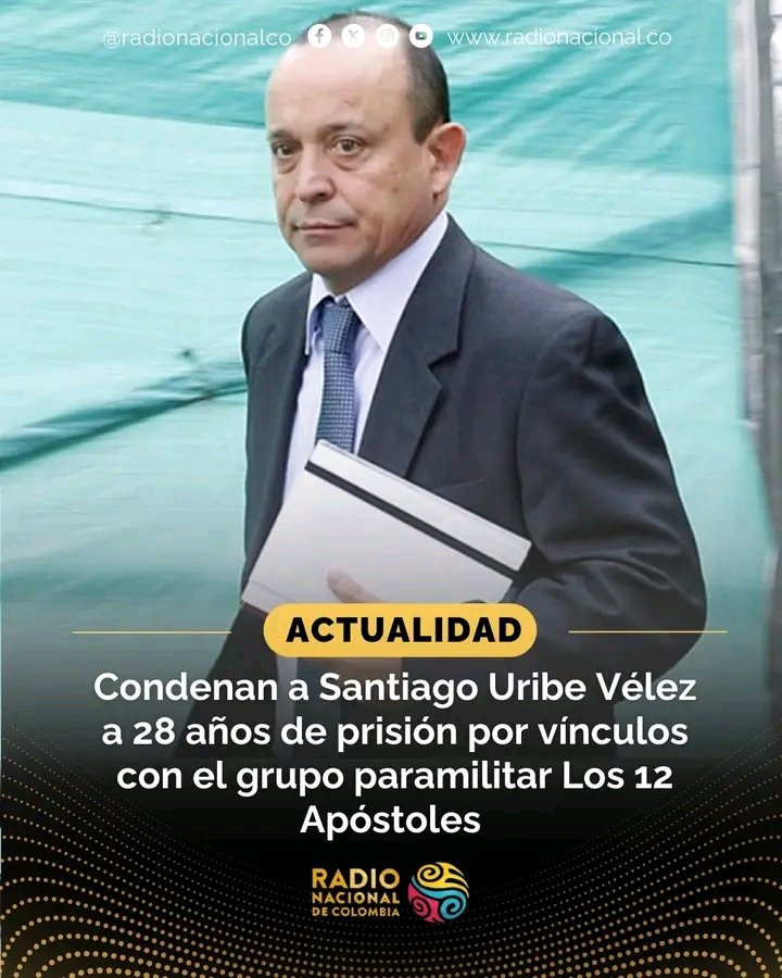 LinaLen66067444's tweet image. La mejor noticia de la semana y del año, la justicia existe.

El hermano de Álvaro Uribe Vélez, Santiago Uribe Vélez, fue condenado en segunda instancia por los delitos de homicidio agravado,  y concierto para delinquir agravado.
¡Pronto el criminal de Álvaro Uribe caerá!