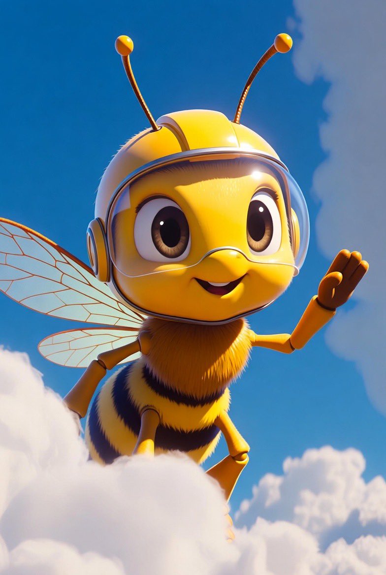 Bees don’t chase noise, they create worlds.
Up here in the clouds, they rise with purpose,
building layer by layer, block by block,
turning nothing into something,
and something into a future.

Every flap of the wing is intention.
Every step is direction.
Every creation is a