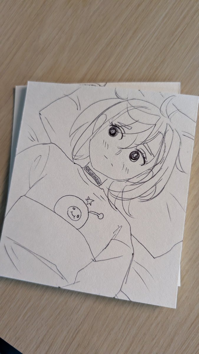 I didn't want to get out of bed this morning, so here's a doodle of Momo!